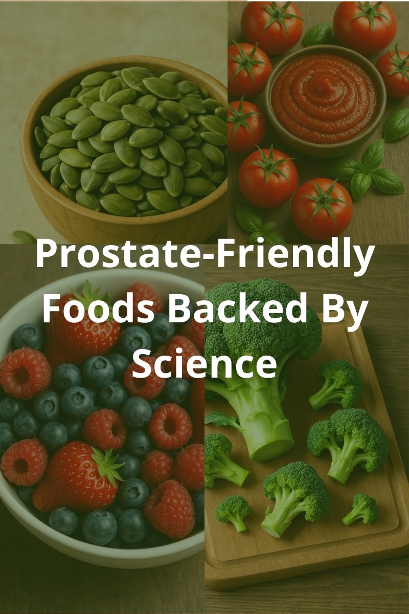 cover image showing prostate friendly foods,